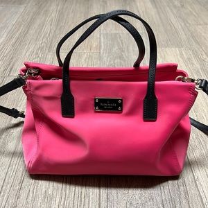 Kate Spade Nylon Loden Blake Tote Bag with Removable Crossbody Strap Pink